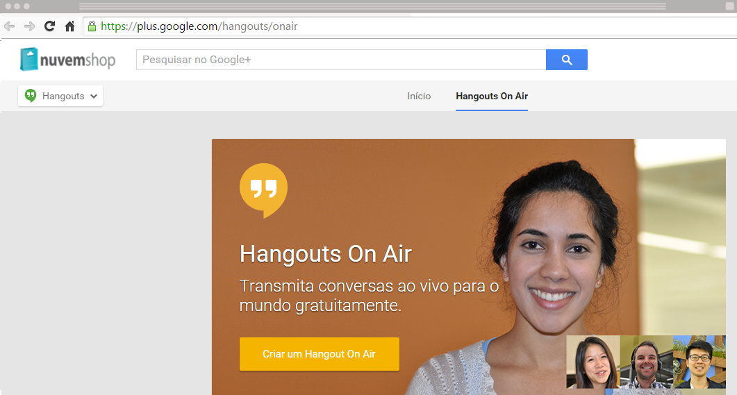 Como criar um hangout on air